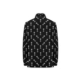 Engine Piston Black Theme Pattern Print Design 03 Women's Long Sleeve Polo Shirt