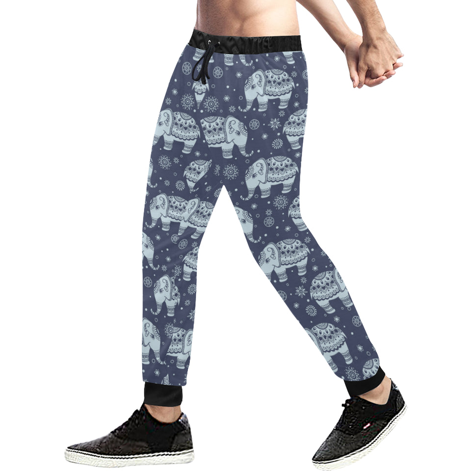 Elephant tribal design pattern Unisex Casual Sweatpants
