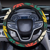 Canabis Marijuana Weed Pattern Print Design 02 Car Steering Wheel Cover