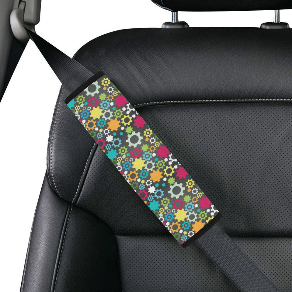 Gear Pattern Print Design 03 Car Seat Belt Cover