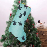 Sea turtle with blue ocean backgroud Christmas Stocking