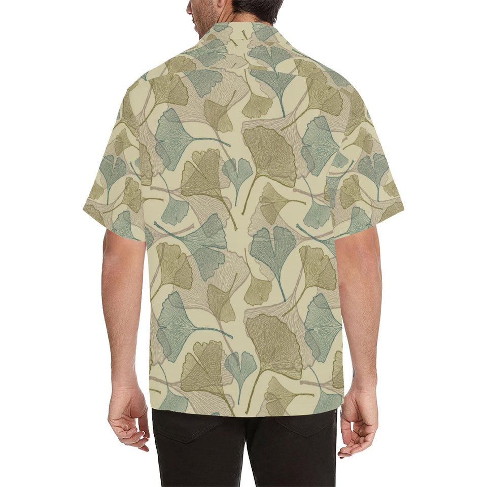 Ginkgo leaves design pattern Men's All Over Print Hawaiian Shirt