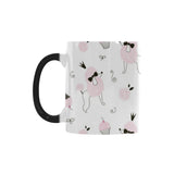 Poodle dog rose cake pattern Morphing Mug Heat Changing Mug