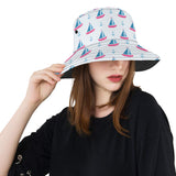 Sailboat anchor pattern Unisex Bucket Hat