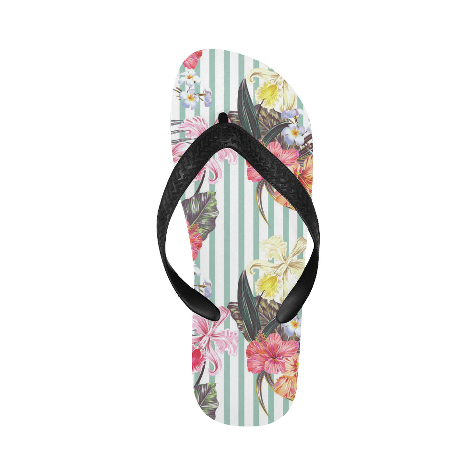 Colorful orchid flower pattern Unisex Flip Flops