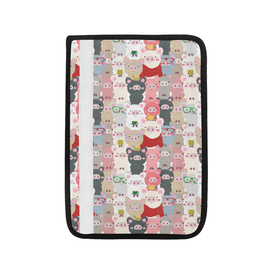 Pig Pattern Print Design 02 Car Seat Belt Cover
