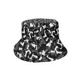 Crow illustration pattern Unisex Bucket Hat