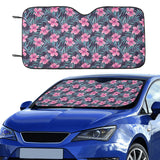 Hibiscus Pattern Print Design 05 Car Sun Shade