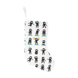 Cute ninja katana sword pattern Christmas Stocking