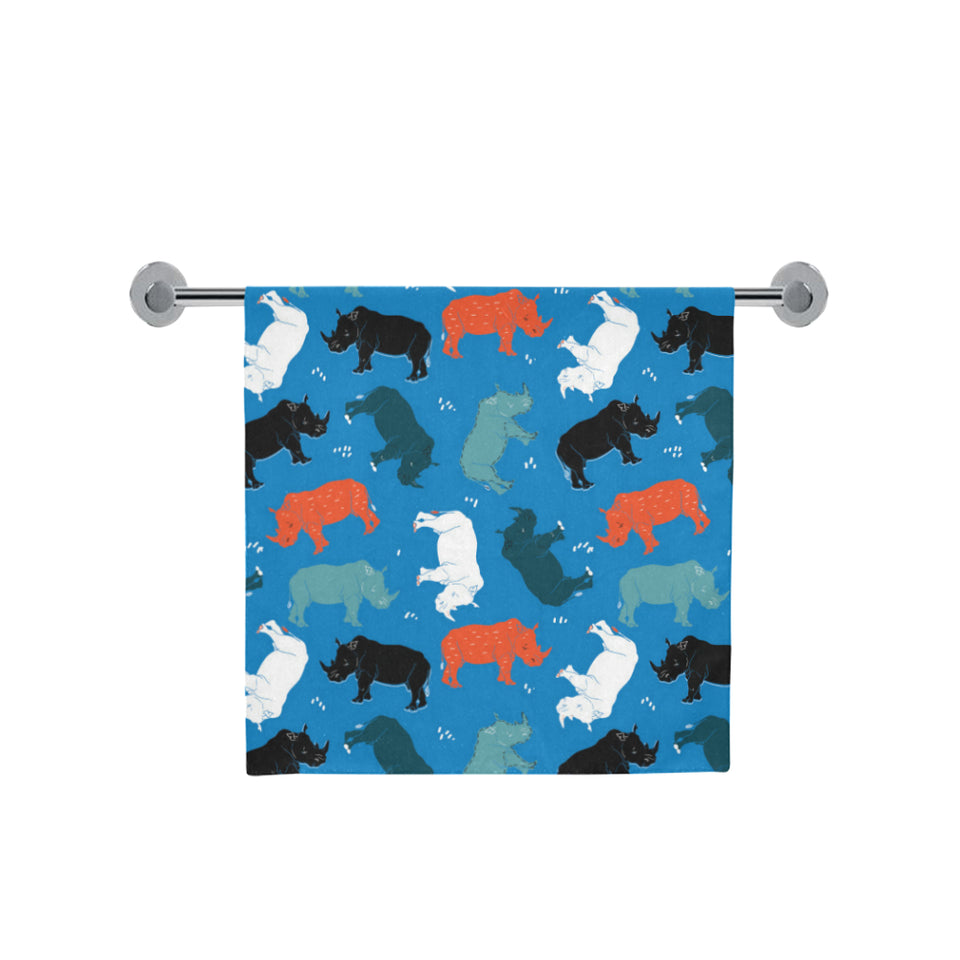 Colorful rhino pattern Bath Towel