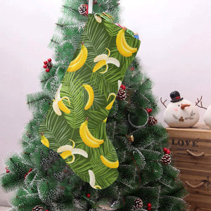 Banana Palm Leaves pattern Christmas Stocking
