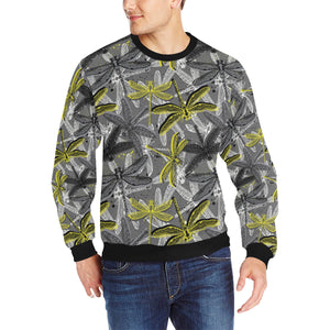 Hand drawn dragonfly pattern Men's Crew Neck Sweatshirt