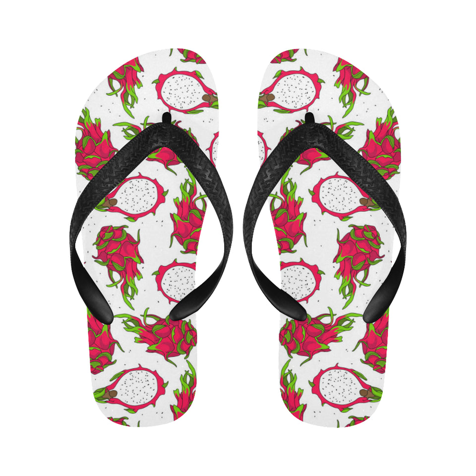 dragon fruits white background Unisex Flip Flops