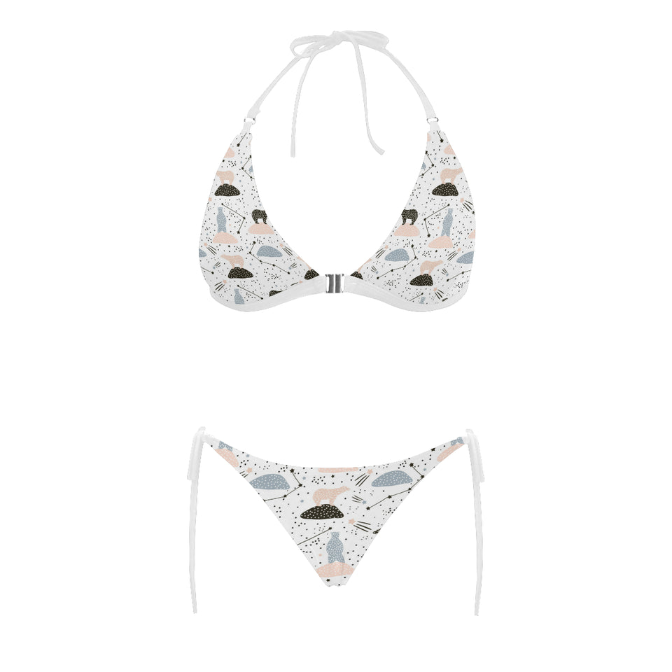 Polar bears star poka dot pattern Sexy Bikinis Two-Piece Swimsuits