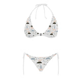 Polar bears star poka dot pattern Sexy Bikinis Two-Piece Swimsuits