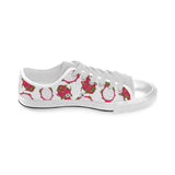 dragon fruits white background Men's Low Top Shoes White