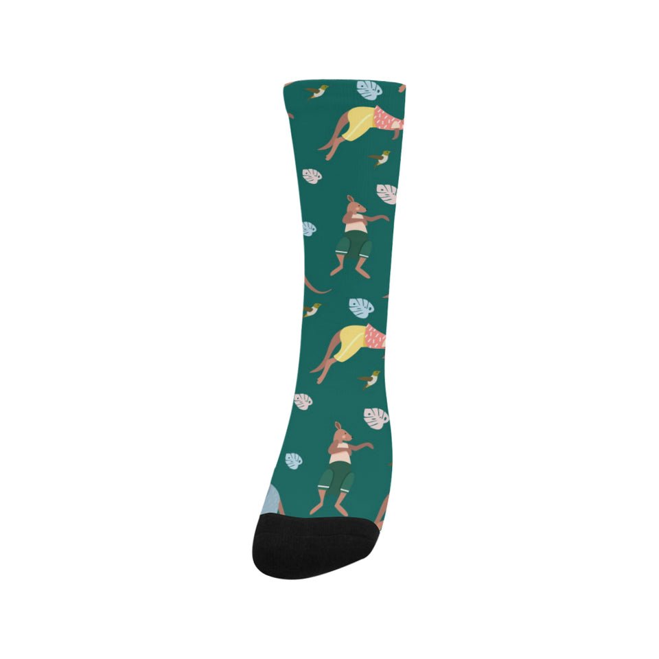 Kangaroo leaves pattern Crew Socks