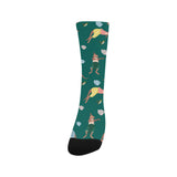 Kangaroo leaves pattern Crew Socks