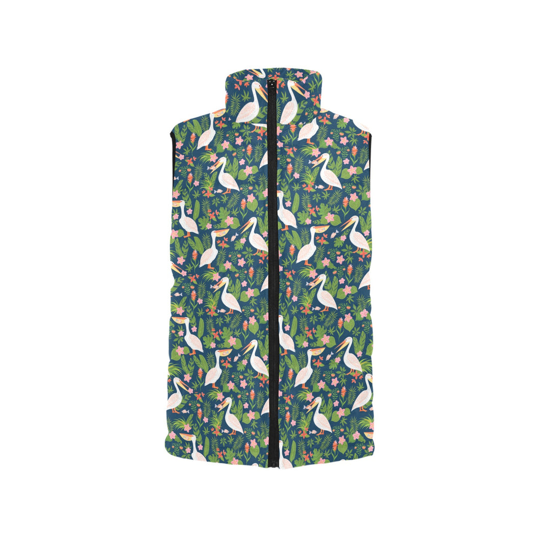 Pelican Pattern Print Design 05 Men's Padded Vest