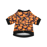 Halloween Pumpkin pattern All Over Print Pet Dog Round Neck Fuzzy Shirt