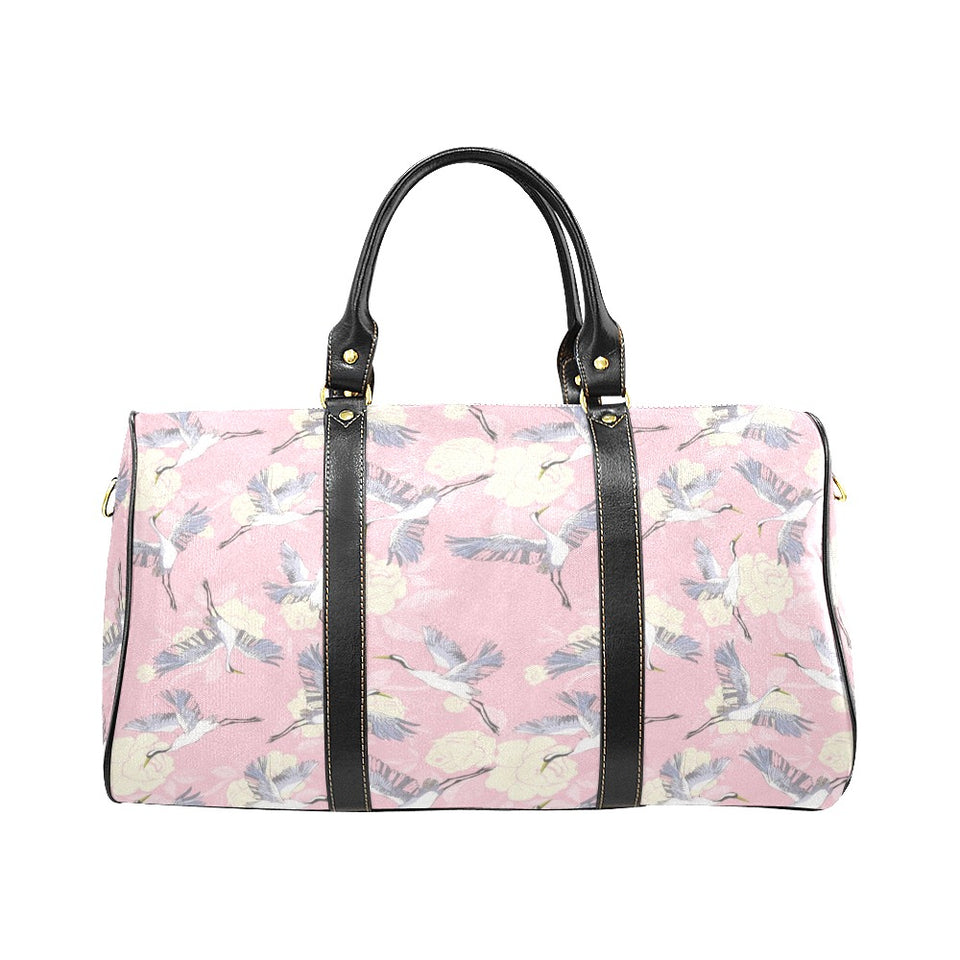 Japanese crane rose pattern Travel Bag