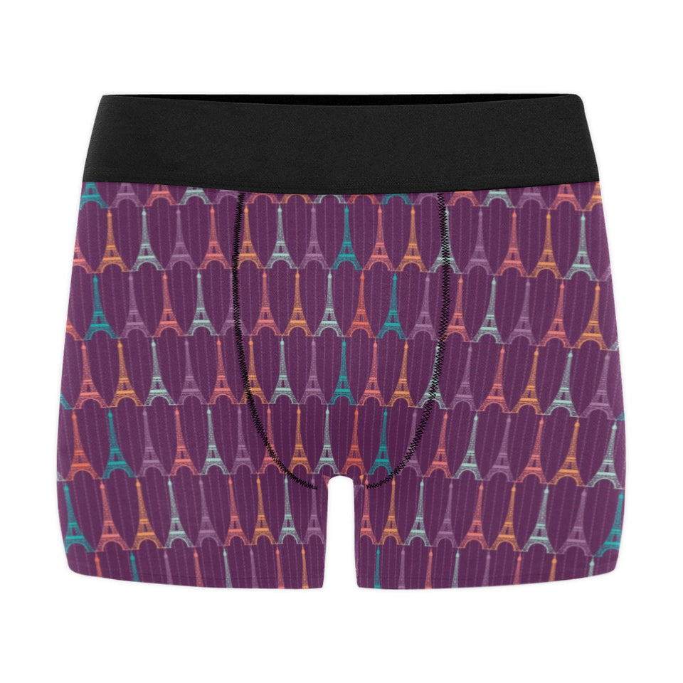 Eiffel Tower Pattern Print Design 05 Men's All Over Print Boxer Briefs Men's Underwear