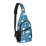 Cute shark pattern All Over Print Chest Bag