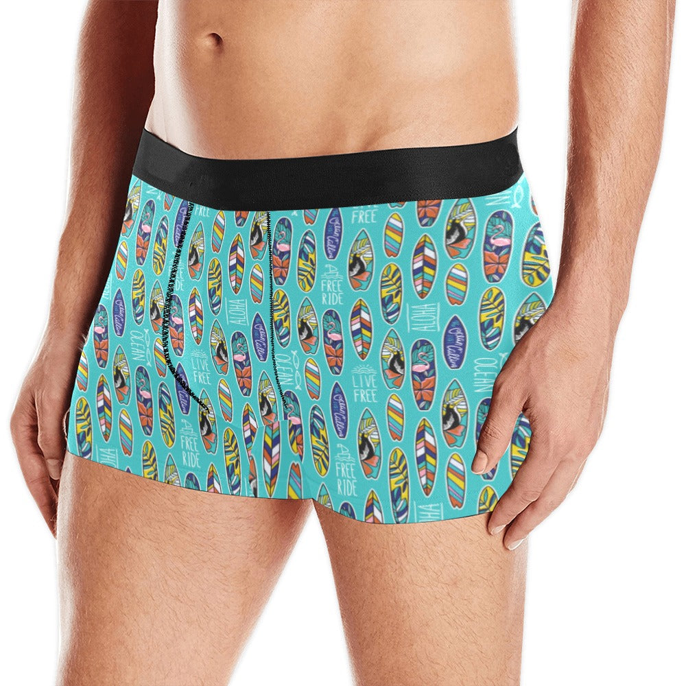 Surfboard Pattern Print Design 05 Men's All Over Print Boxer Briefs Men's Underwear