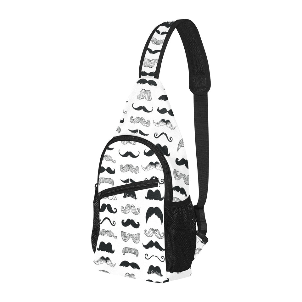 Mustache Beard Pattern Print Design 04 All Over Print Chest Bag