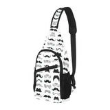 Mustache Beard Pattern Print Design 04 All Over Print Chest Bag
