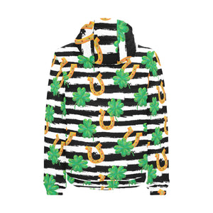 Horseshoes Pattern Print Design 01 Men's Padded Hooded Jacket