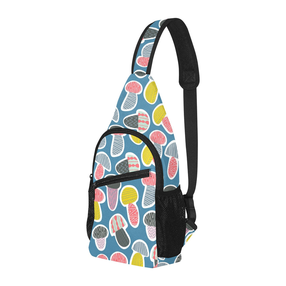 Colorful mushroom design pattern All Over Print Chest Bag