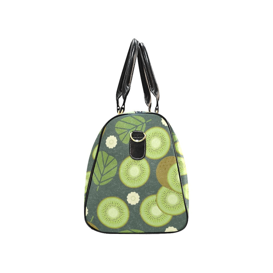 Whole sliced kiwi leave and flower Travel Bag