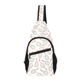 Tennis Pattern Print Design 04 All Over Print Chest Bag