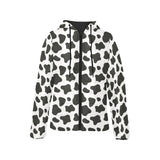 Cow skin pattern Women's Padded Hooded Jacket