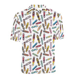 Skate Board Pattern Print Design 05 Men's All Over Print Polo Shirt
