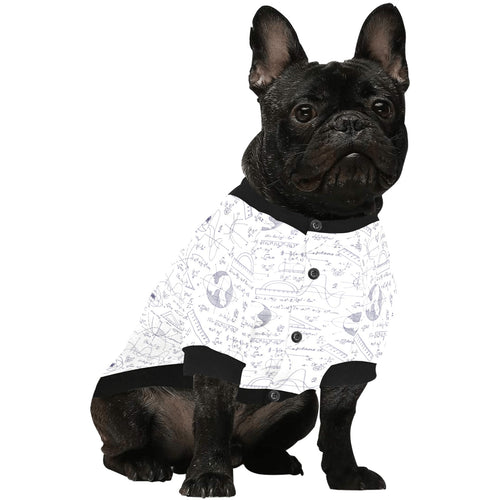 Math Pattern Print Design 03 All Over Print Pet Dog Round Neck Fuzzy Shirt
