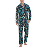 Dragon sea wave pattern Men's Long Pajama Set
