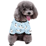 Cute panda pattern All Over Print Pet Dog Round Neck Fuzzy Shirt