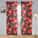 Tomato black background Gauze Curtain