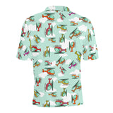 Helicopter design pattern Men's All Over Print Polo Shirt