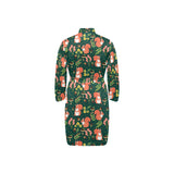 Squirrel Pattern Print Design 03 Men's Long Sleeve Belted Night Robe