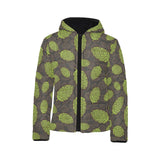 Hop pattern black background Kids' Boys' Girls' Padded Hooded Jacket