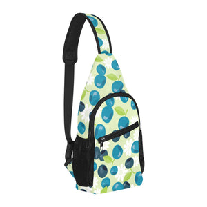 blueberry flower pattern All Over Print Chest Bag