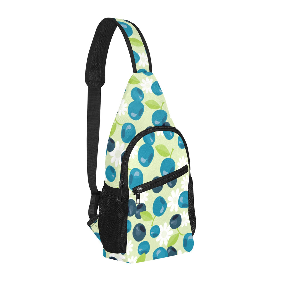 blueberry flower pattern All Over Print Chest Bag