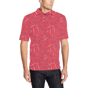 Skate Board Pattern Print Design 01 Men's All Over Print Polo Shirt