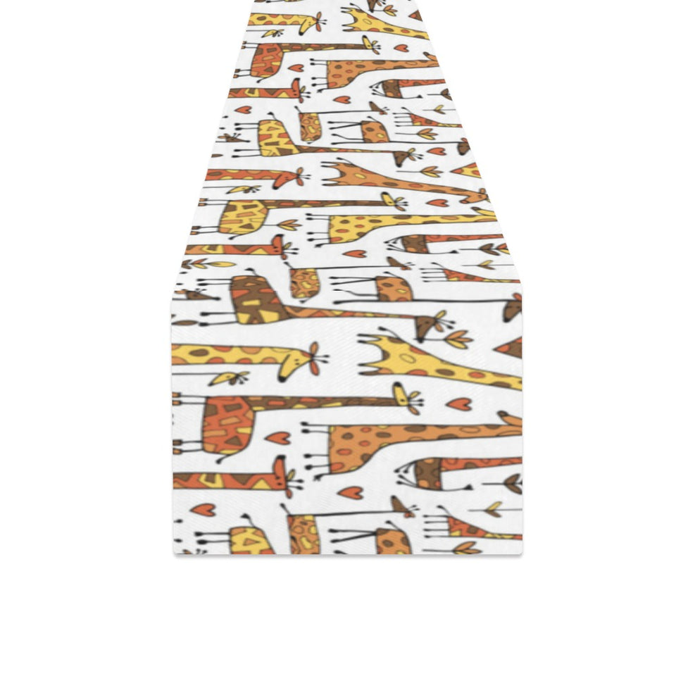 Giraffe Pattern Print Design 04 Table Runner