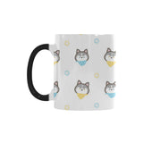 Cute Siberian Husky pattern Morphing Mug Heat Changing Mug