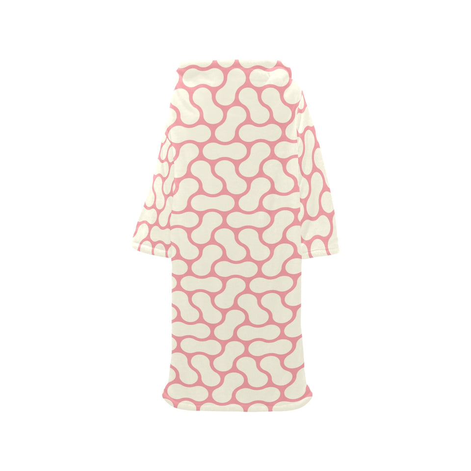 peanuts texture pattern Blanket Robe with Sleeves