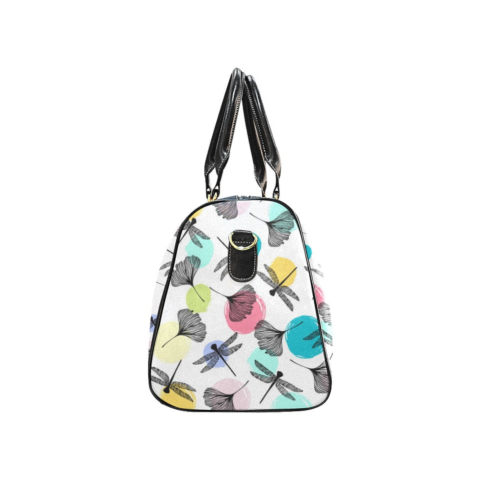 Dragonflies ginkgo leaves pattern Travel Bag